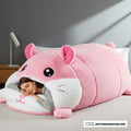 So adorable!  Fluffy Hamster Shaped Sleeping Bag to Snuggle Away Stress